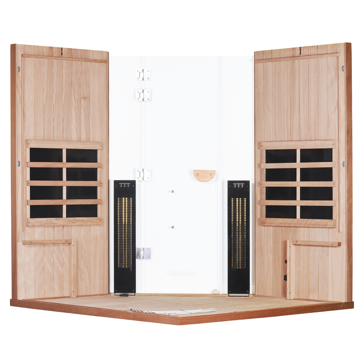 Sanctuary Corner 4 Person Sauna | Okoume Pro | EU Plug