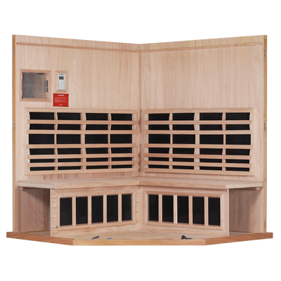 Sanctuary Corner 4 Person Sauna | Okoume Pro | EU Plug