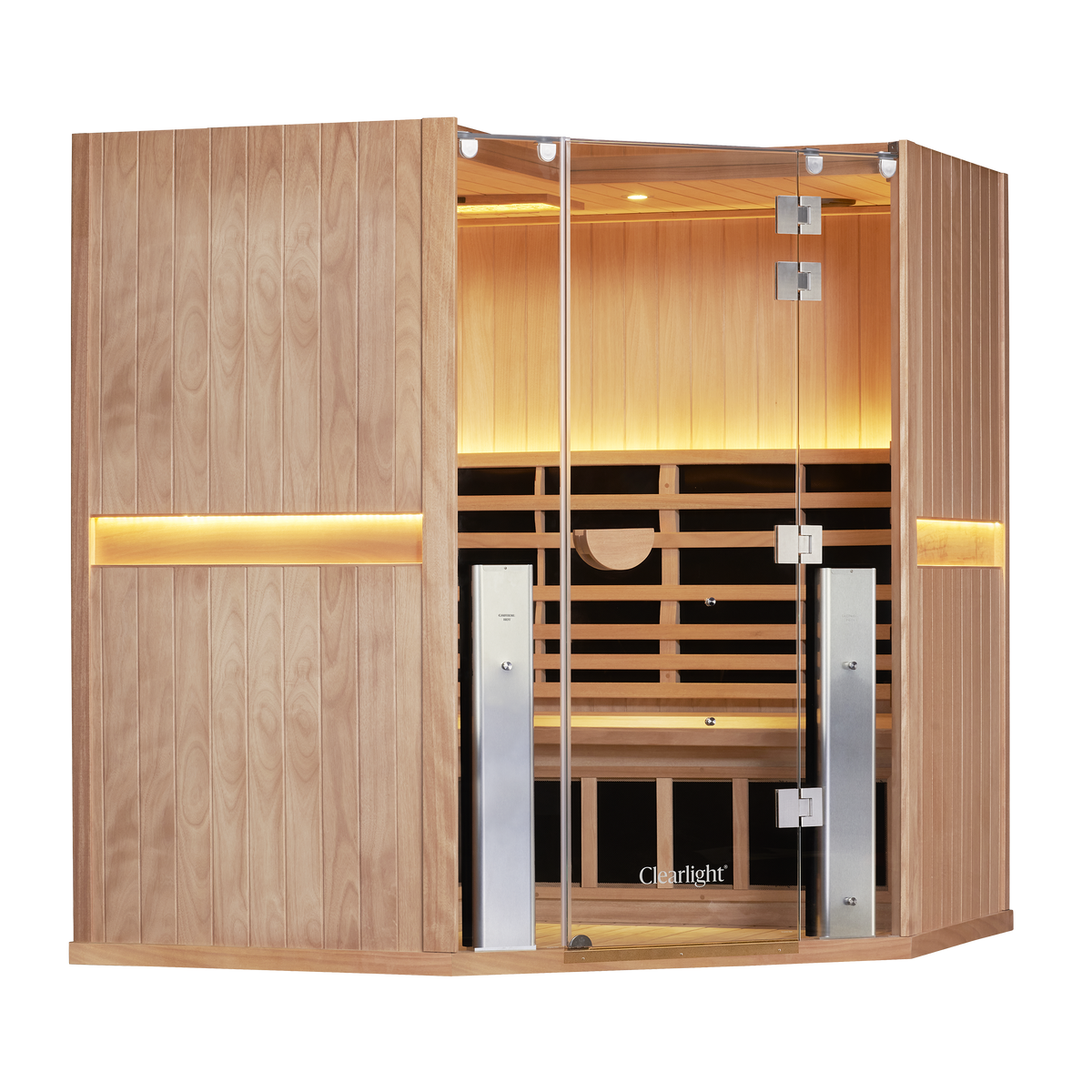 Sanctuary Corner 4 Person Sauna | Okoume Pro | EU Plug