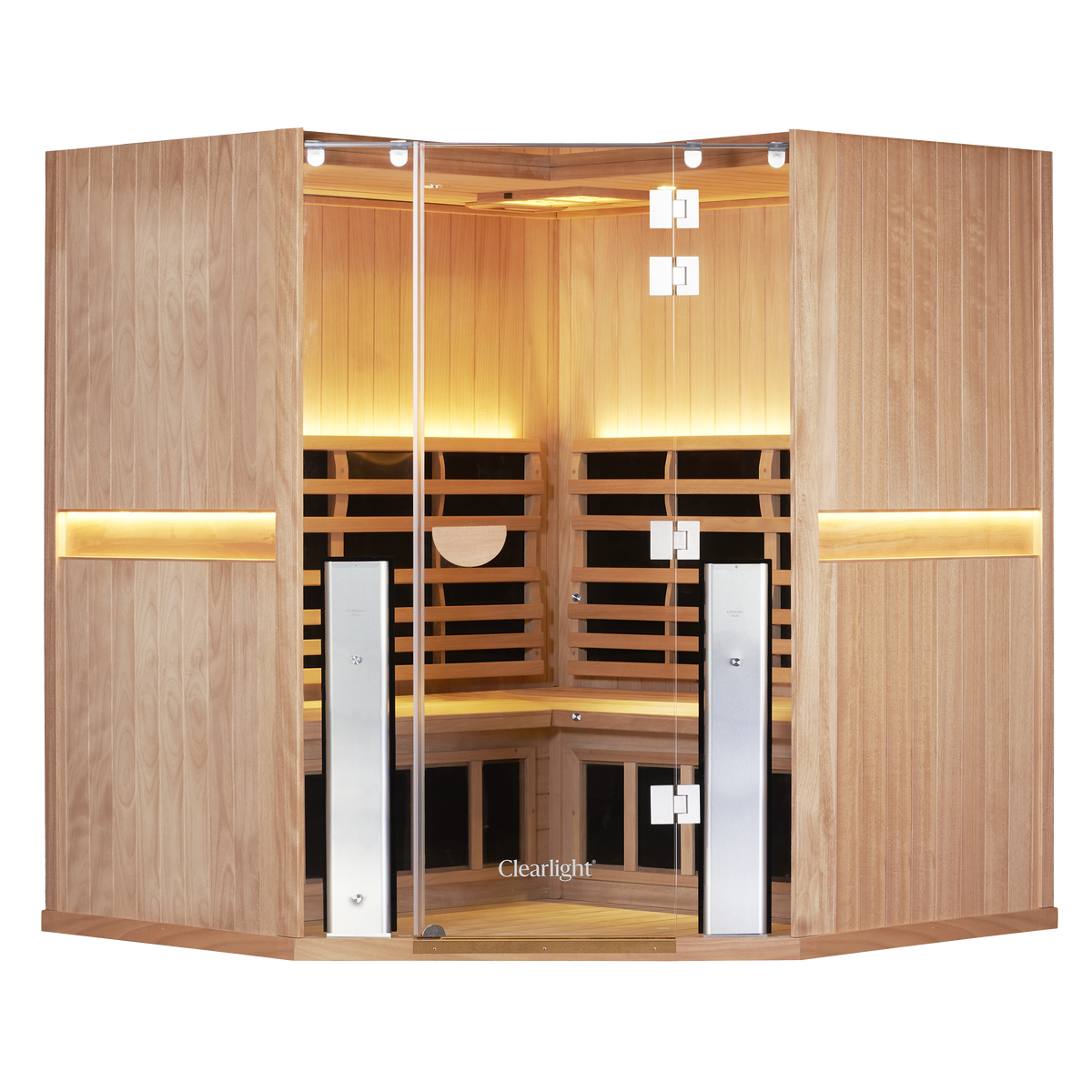 Sanctuary Corner 4 Person Sauna | Okoume Pro | EU Plug