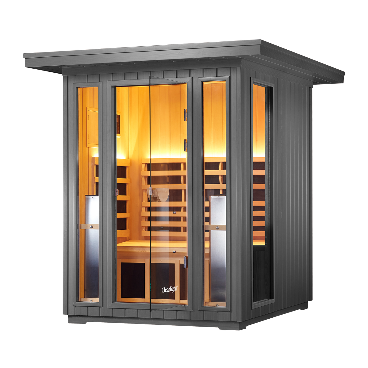 Sanctuary Outdoor 2 Person Sauna | Okoume | EU Plug