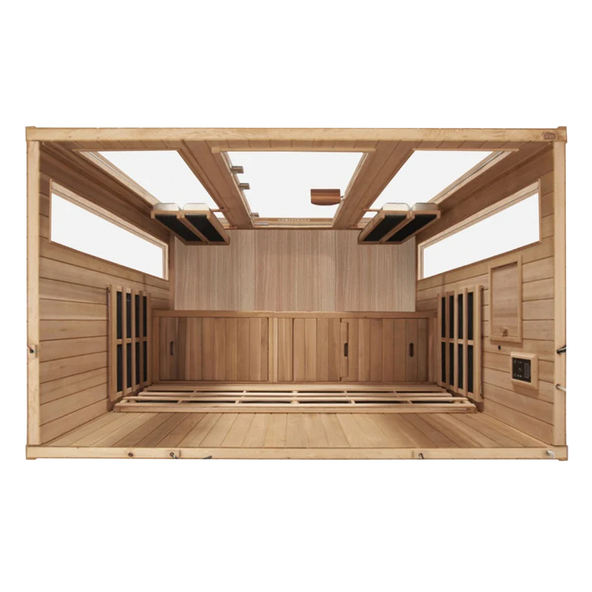Sanctuary Outdoor 5-Person Sauna | Okoume | EU Plug