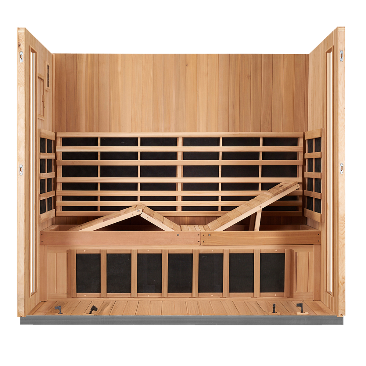 Sanctuary Outdoor 5 Person Sauna | Okoume | EU Plug