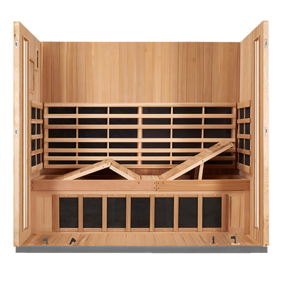 Sanctuary Outdoor 5 Person Sauna | Okoume | EU Plug