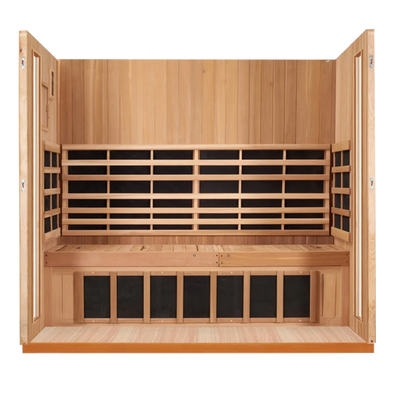 Sanctuary Outdoor 5 Person Sauna | Okoume | EU Plug