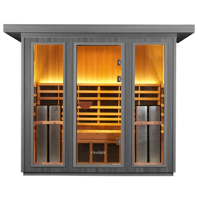 Sanctuary Outdoor 5 Person Sauna | Okoume | EU Plug