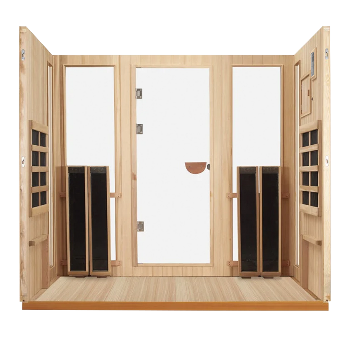 Sanctuary Outdoor 5 Person Sauna | Okoume | EU Plug