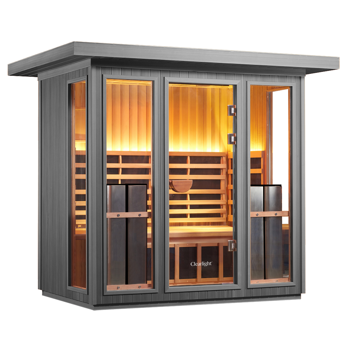 Sanctuary Outdoor 5-Person Sauna | Okoume | EU Plug