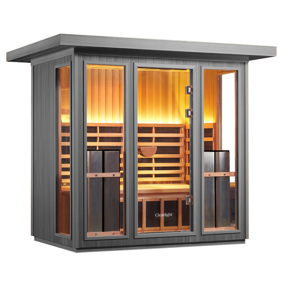 Sanctuary Outdoor 5-Person Sauna | Okoume | EU Plug